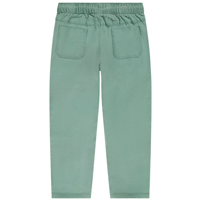 Pantalon uni en toile pour garçon - Vert