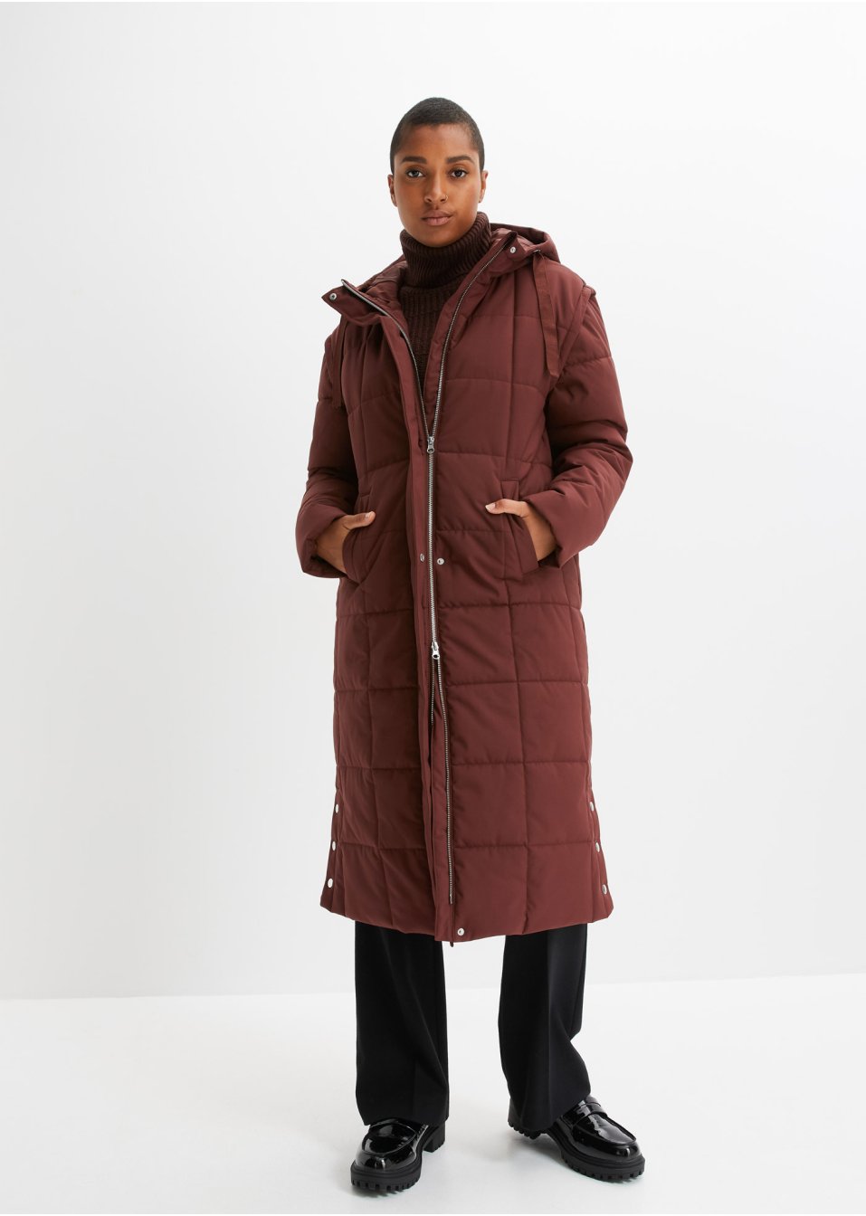 Manteau matelassé 2 en 1 avec manches amovibles