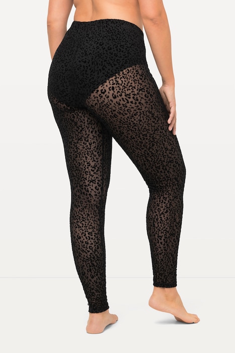 Strumpf-Leggings, Mesh, Leomuster