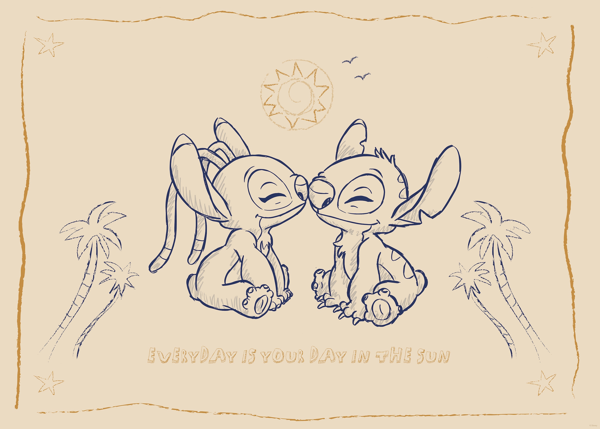 Komar Wandbild »Disney Lilo and Stitch Your Day in the Sun« Disney Set, 1 Stk. tlg. 50 x 70 cm (Breite x Höhe) - Kinderzimmer, Dekoration