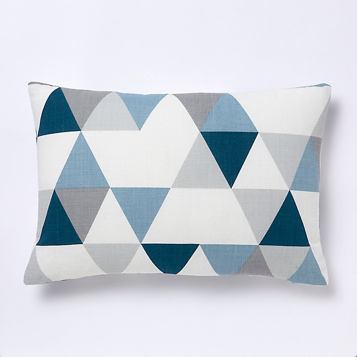 Coussin Rima bleu L.60 x l.40 cm GoodHome