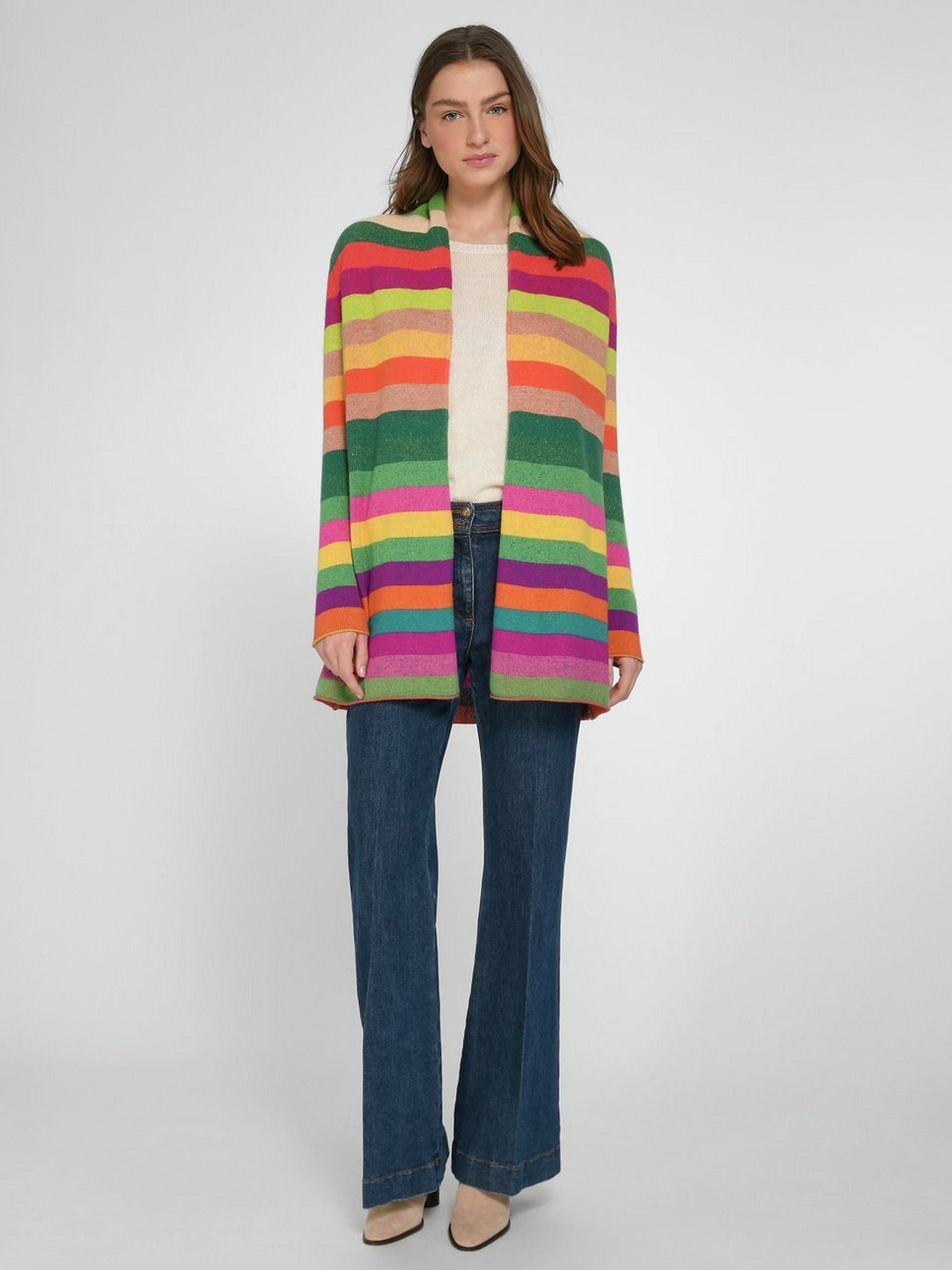 Long-Strickjacke