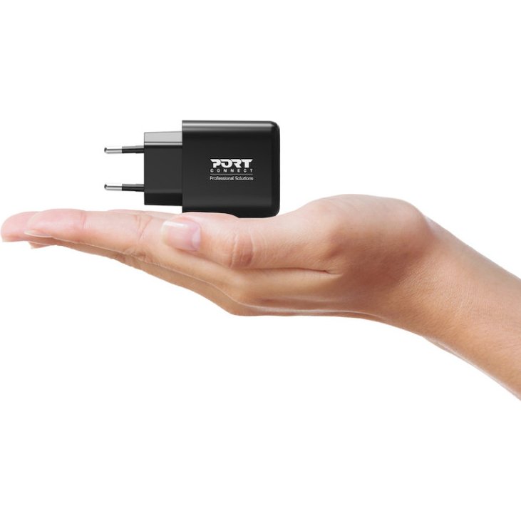 Port Designs 902104EU chargeur d'appareils mobiles Universel Noir Secteur Charge rapide Intérieure