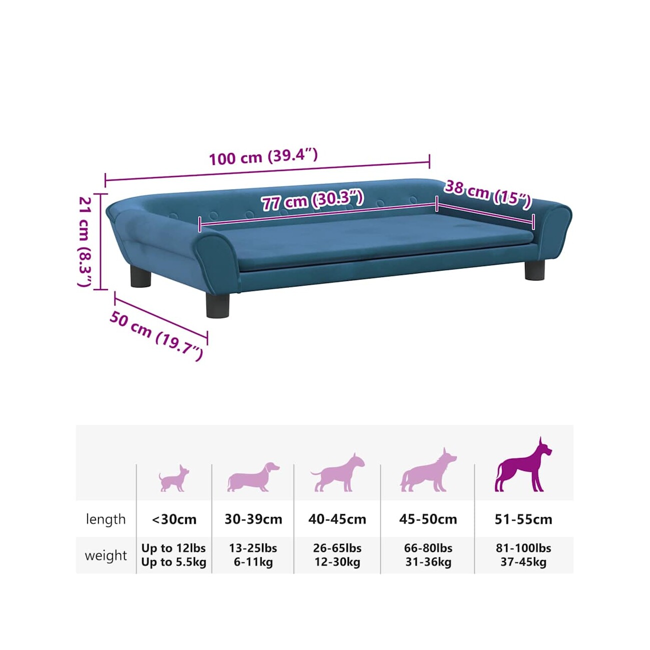 VidaXL Hundebett