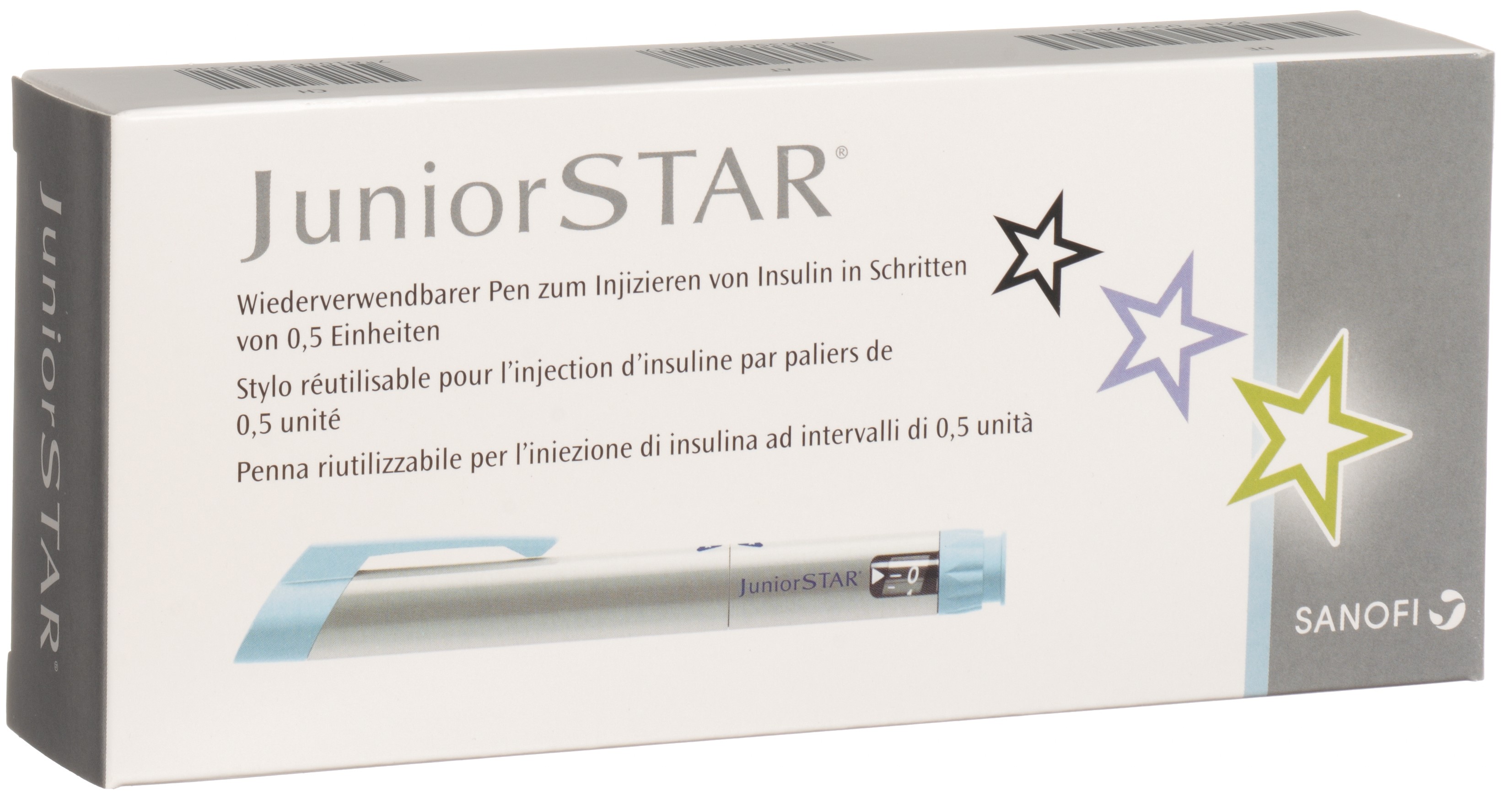 JUNIORSTAR Lantus/Apidra/Insuman Insulinpen<br>1 Stück, silber