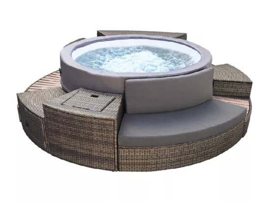 Spa portable semi-rigide Vita Premium rond Bulles 4-6 places avec mobilier - Netspa