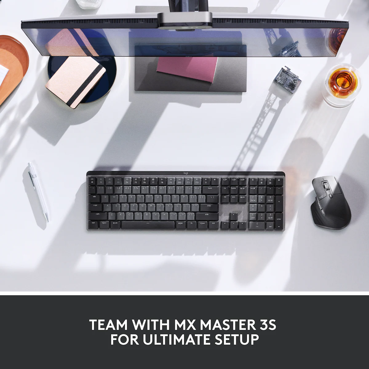 Logitech MX Mechanical trådløst tastatur (grafitt)