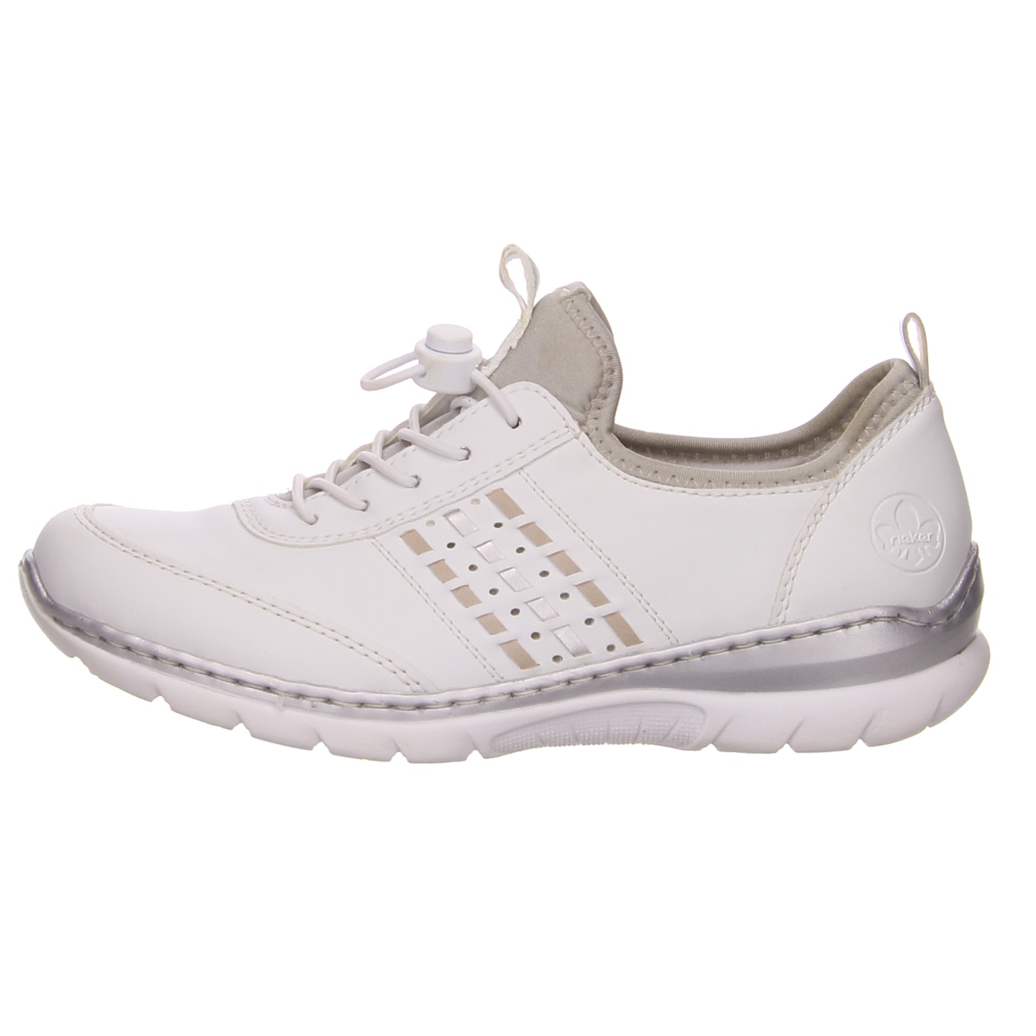 Rieker Schnürhalbschuh weiß weiss/weiss kombi