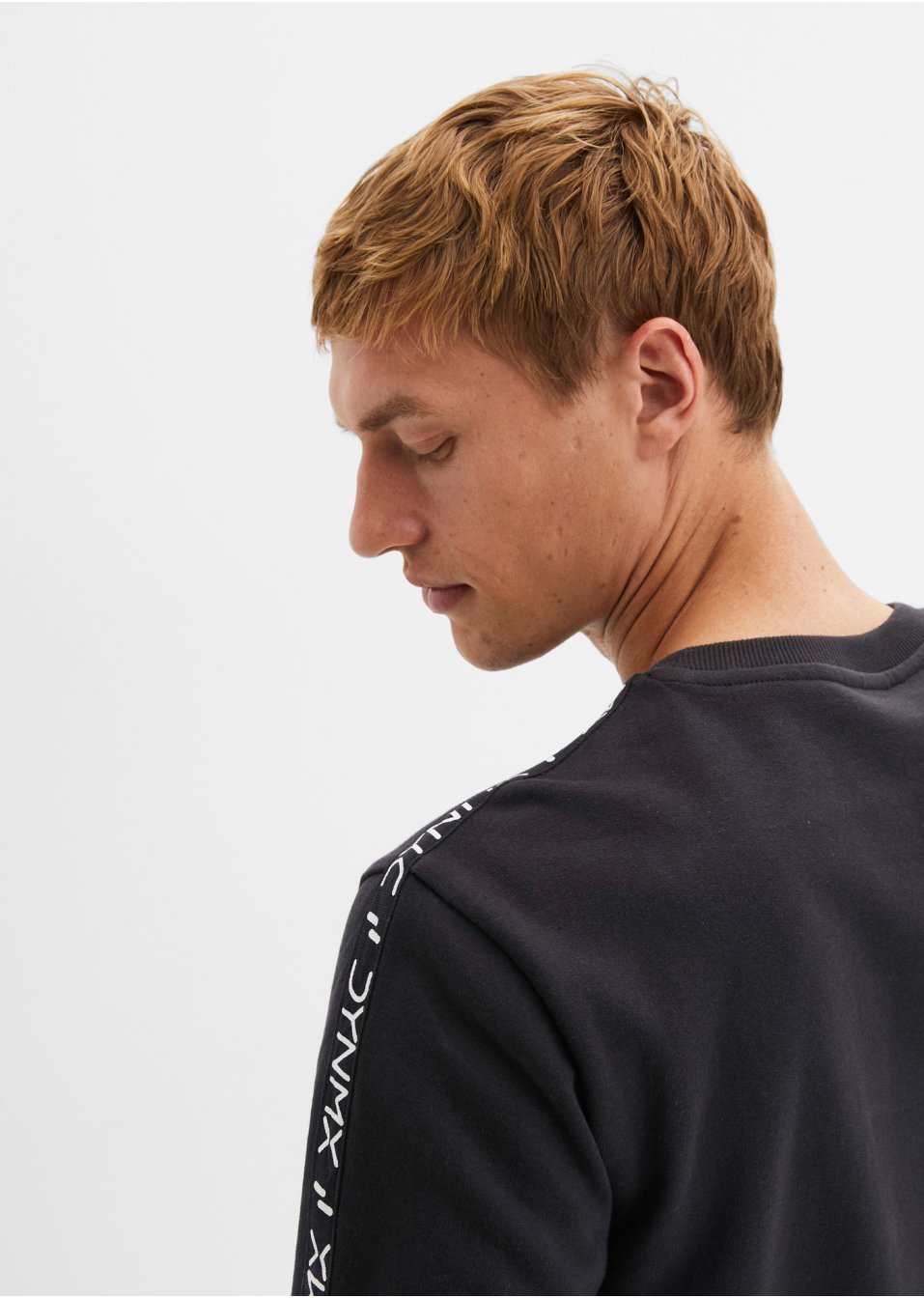 Sweat-shirt avec détails sportifs en coton