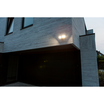 LUTEC wandlamp Chimera zwart 21W met bewegingssensor