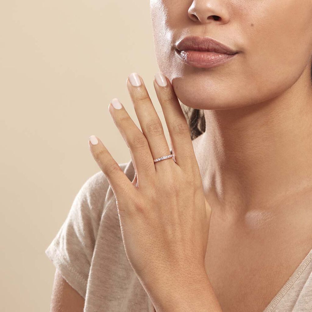 Bague Davila Or Rose Oxyde De Zirconium