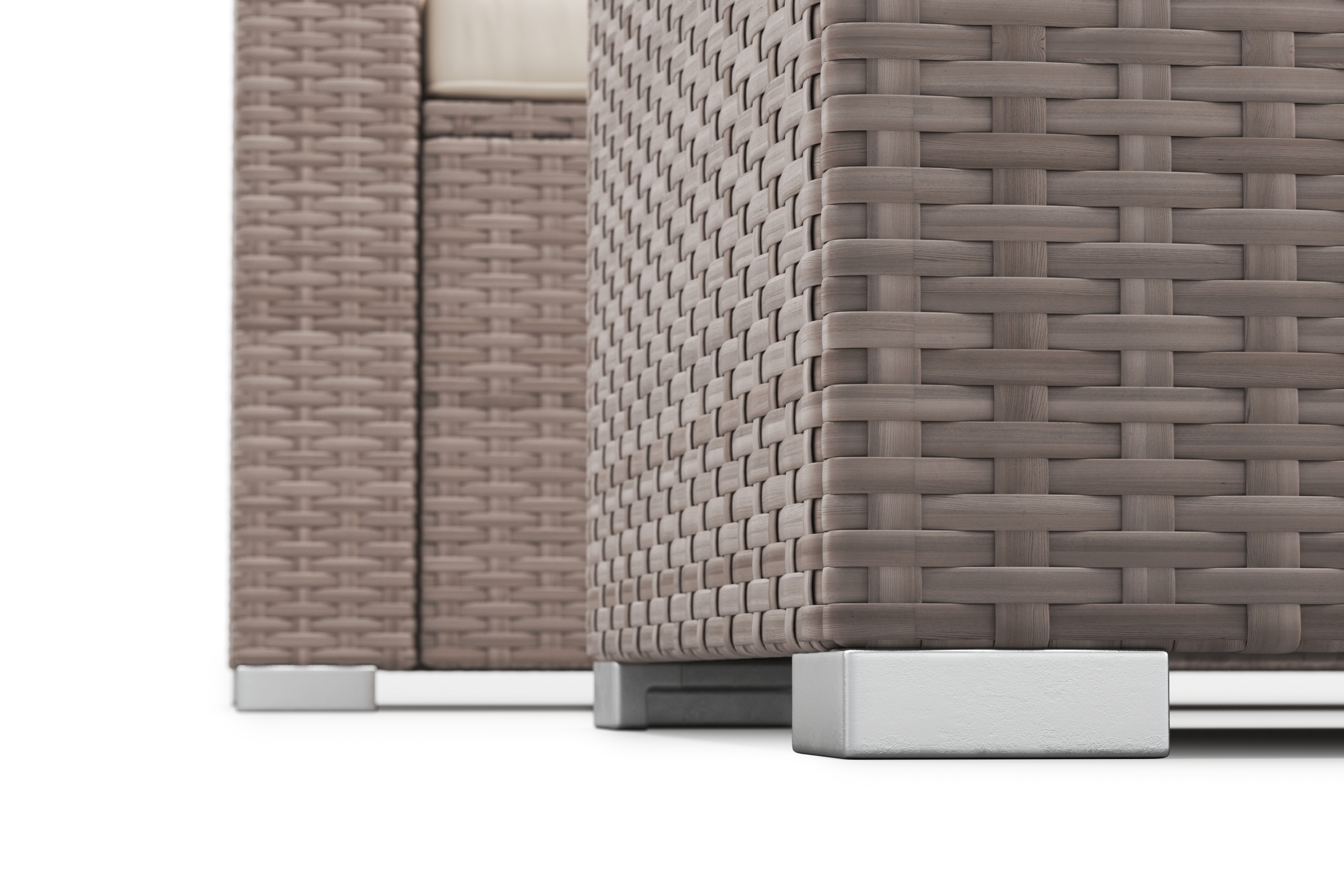 Rattanlounge SAN MARINO taupe/beige