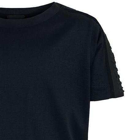 Emporio Armani T-Shirt - Navy m. Logo-Streifen