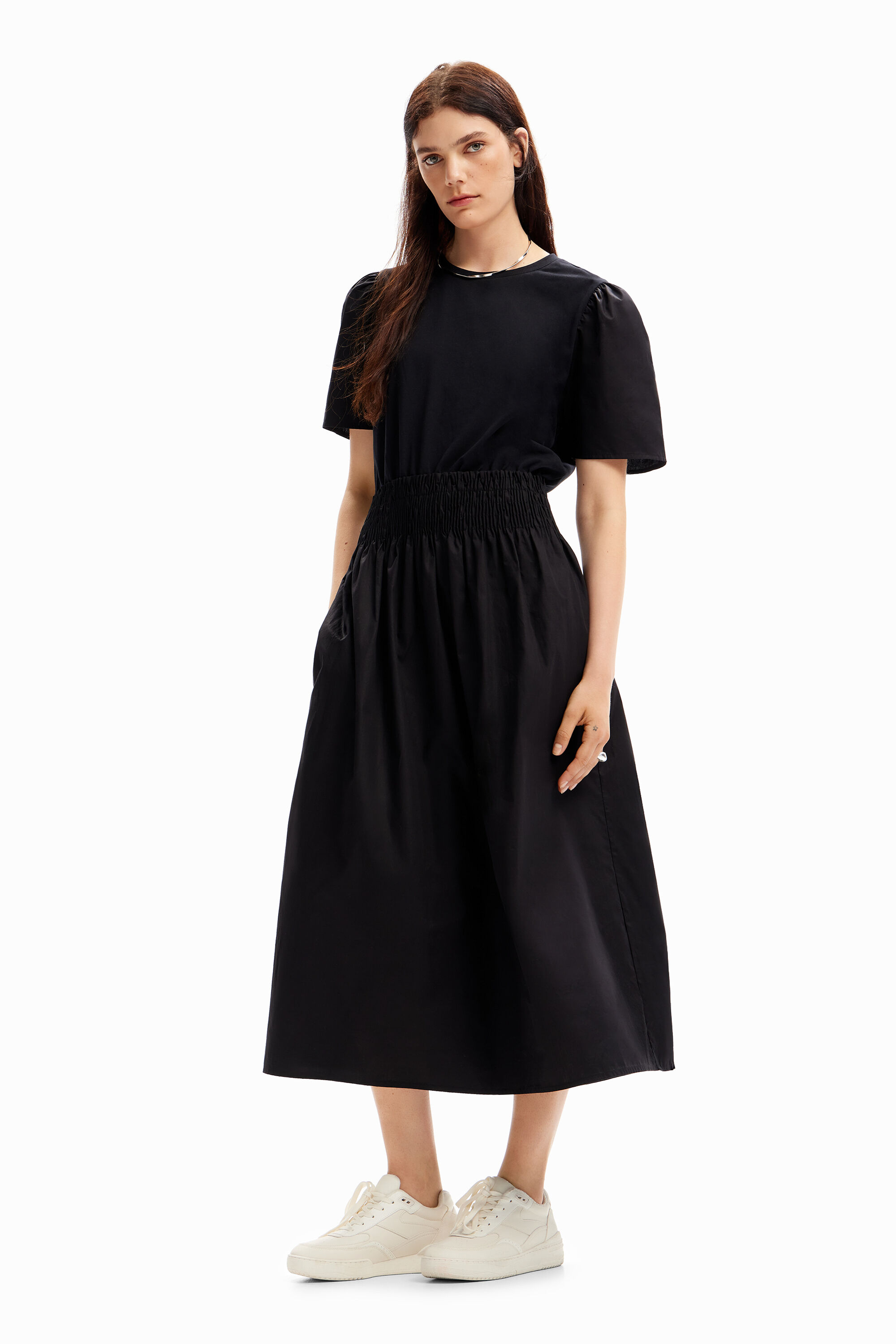 Robe midi combinée