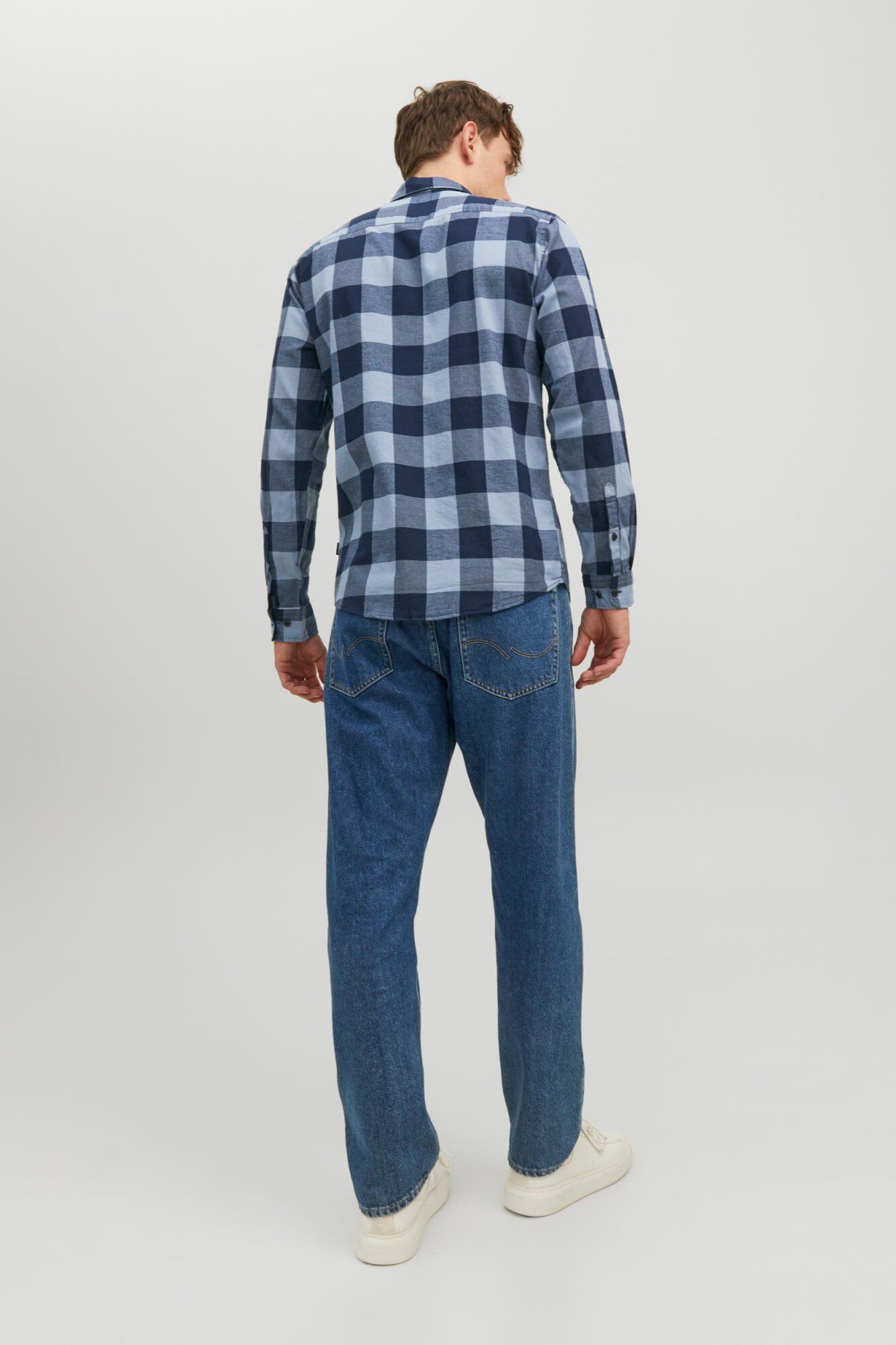 Camisa xadrez - azul médio