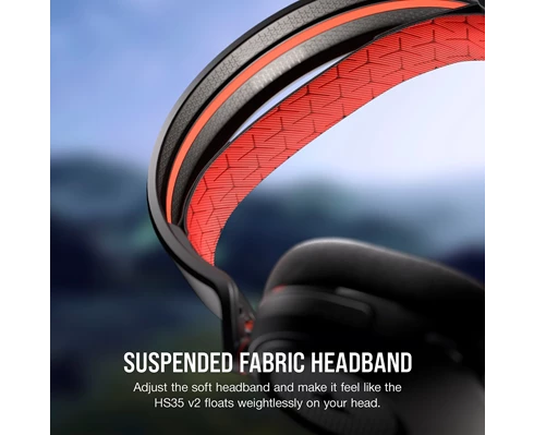 Corsair HS35 v2 Headset, Red