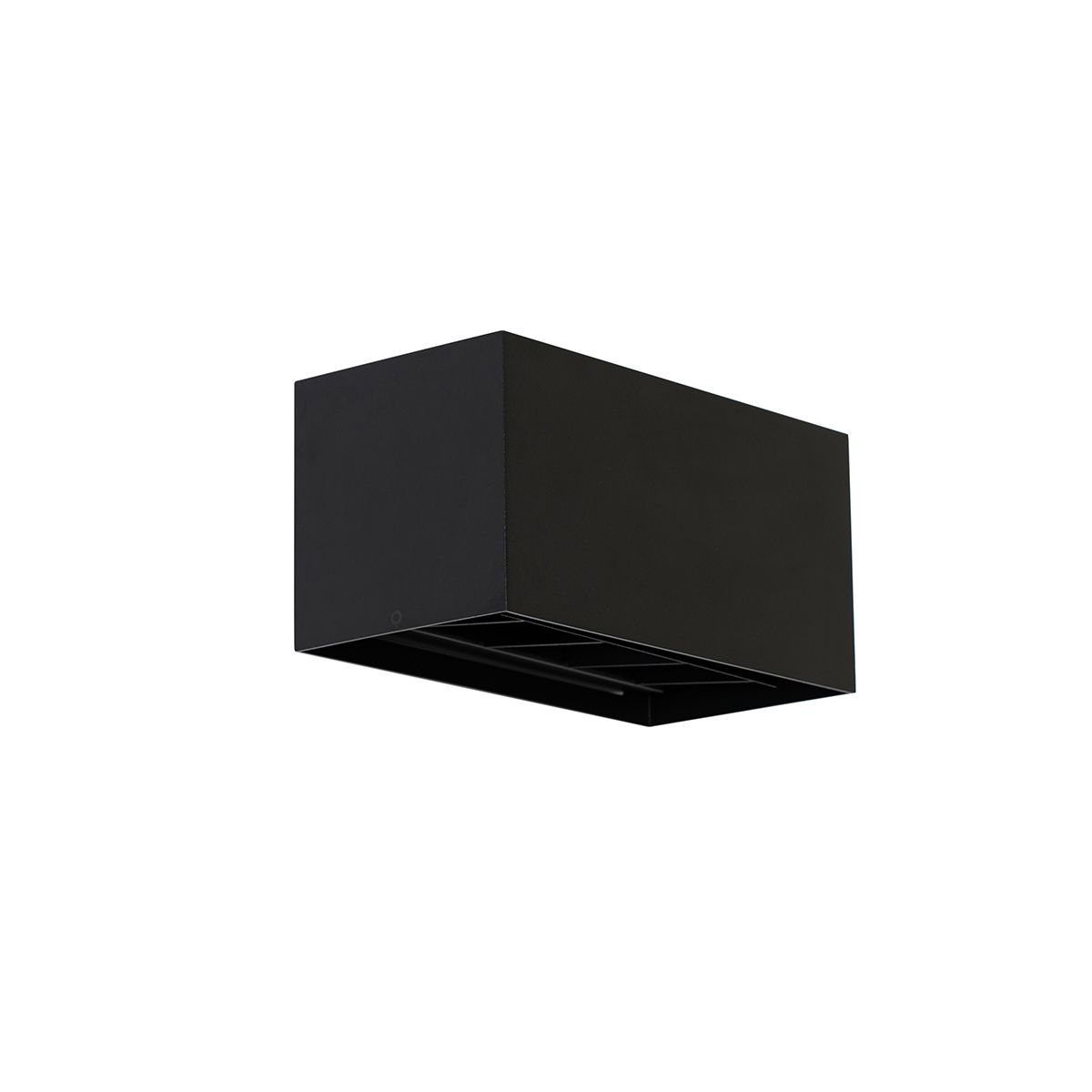 Moderne wandlamp zwart rechthoekig 2-lichts - Edwin