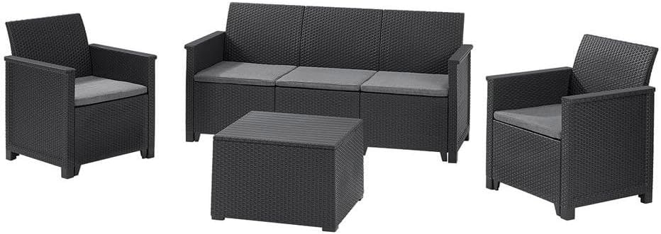 Keter Emma Lounge Set Gartenmöbel Graphit