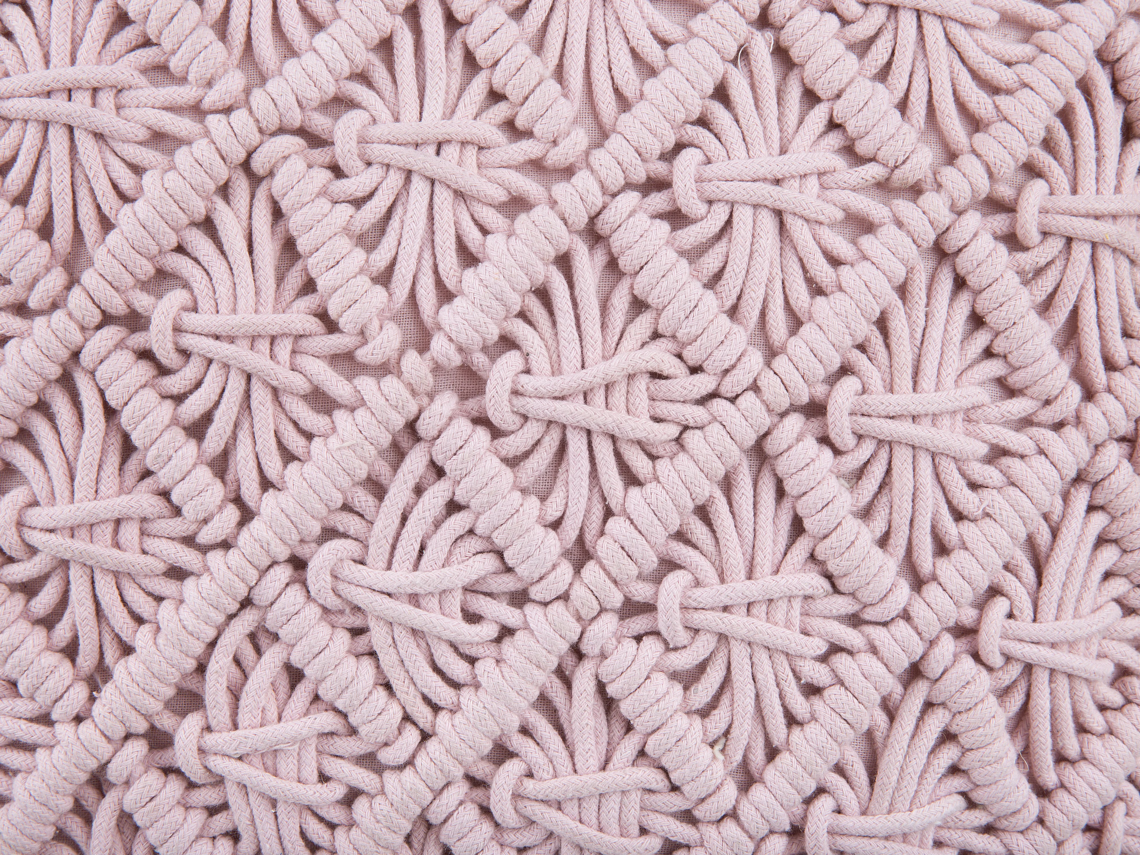 Sierkussen YANIKLAR Katoen 40 x 40 cm Roze geometrisch patroon