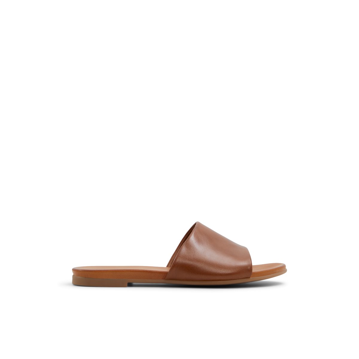 LUCA FERRI-Meralendar-Sandales à glissière - Talon plat - Cognac