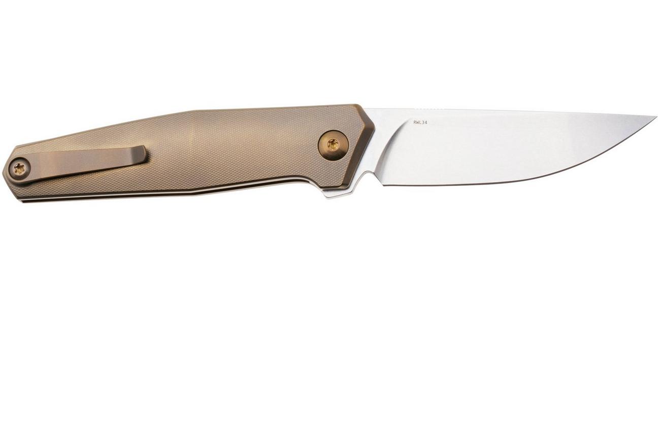 Ansø of Denmark Toko TOKO-AM-AM, Stonewashed RWL34, Amber Titanium zakmes, Jens Ansø design