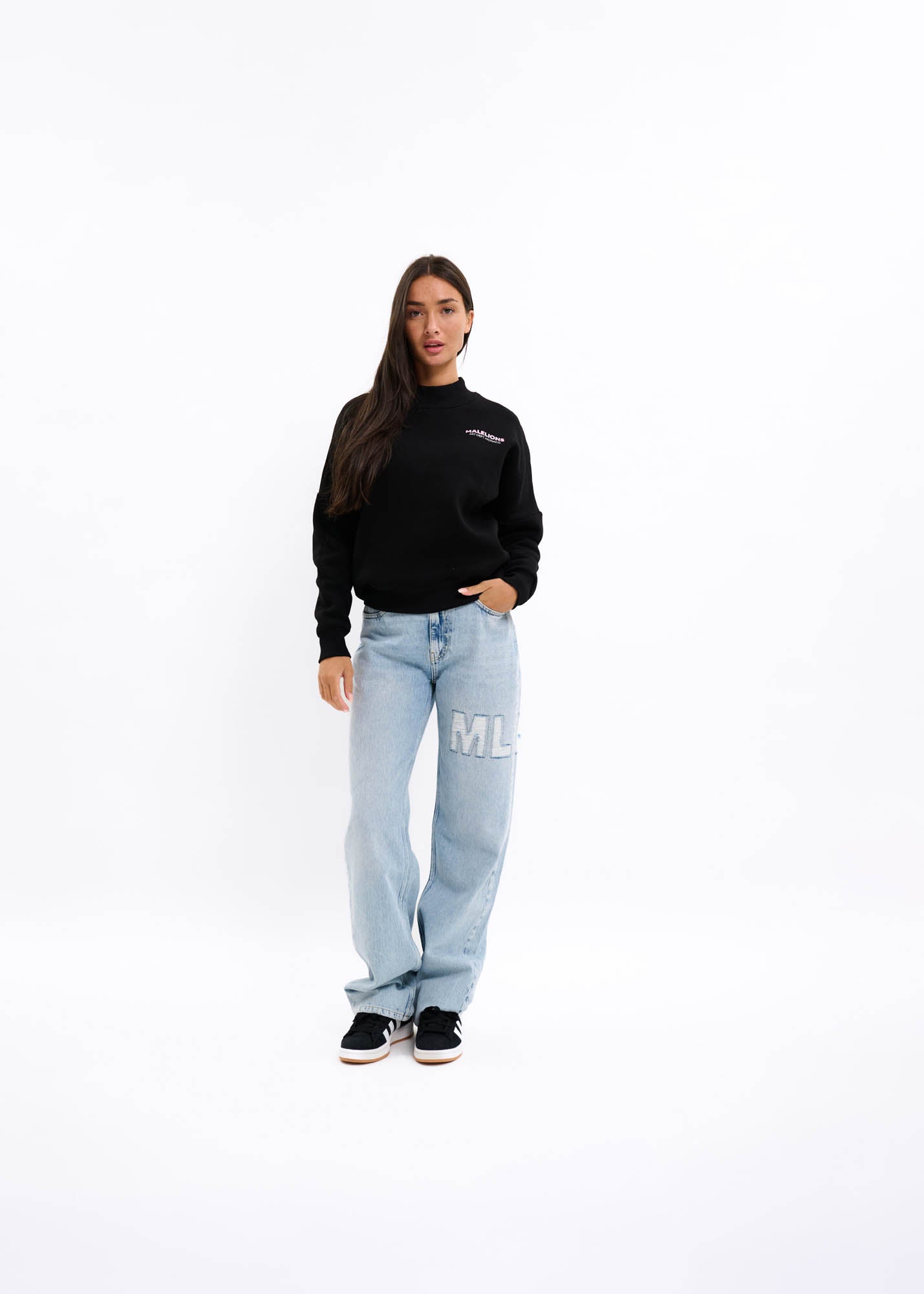 Malelions Ripped Jeans Dames Lichtblauw
