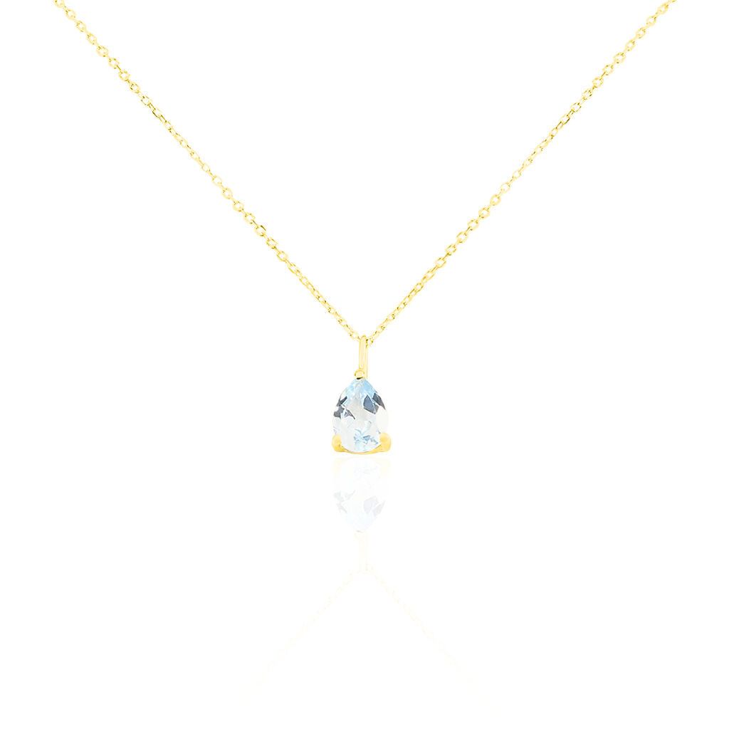 Collier Goutte Or Jaune Topaze