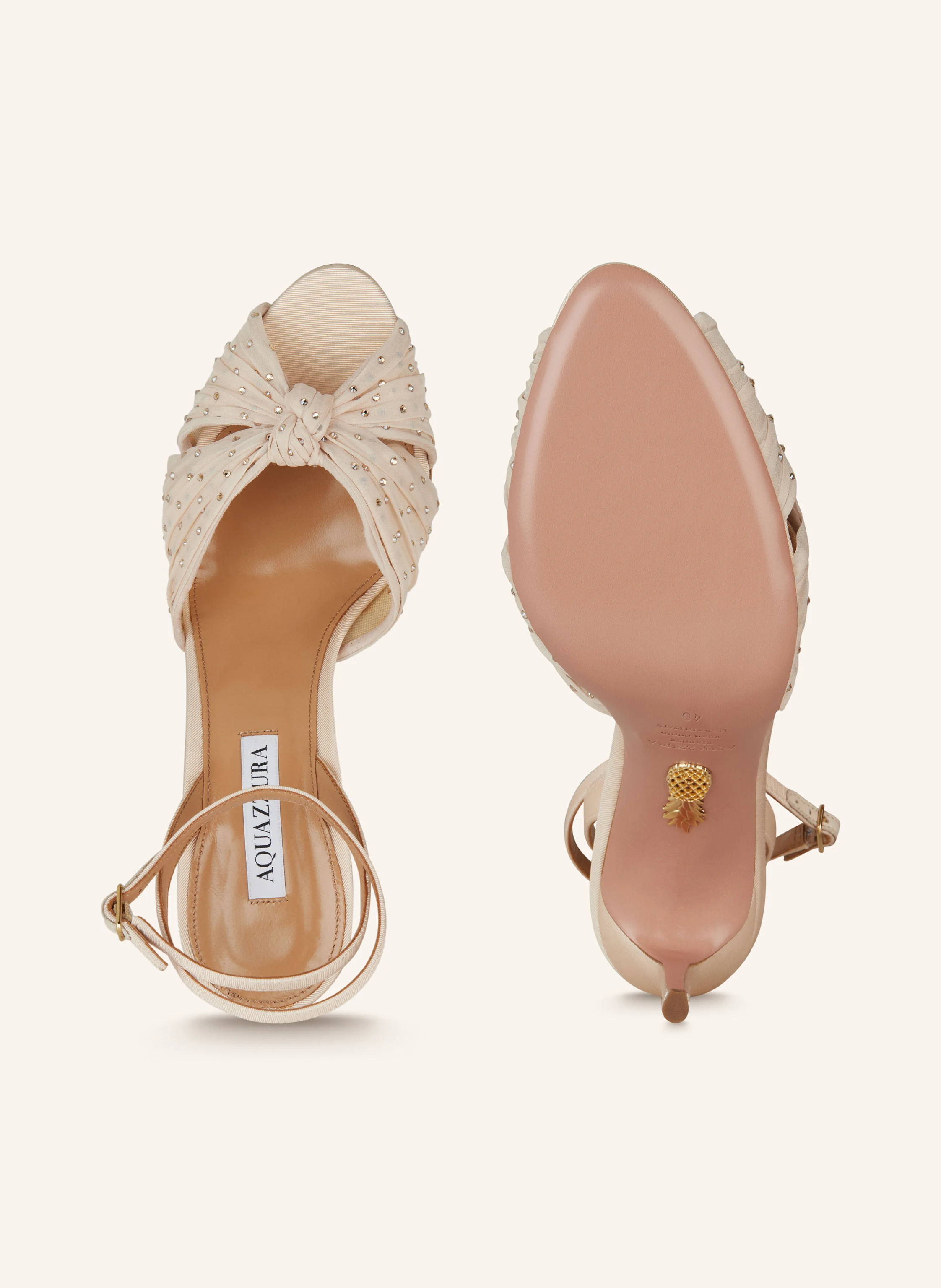 AQUAZZURA Sandaletten SLOW KISSES mit Schmucksteinen