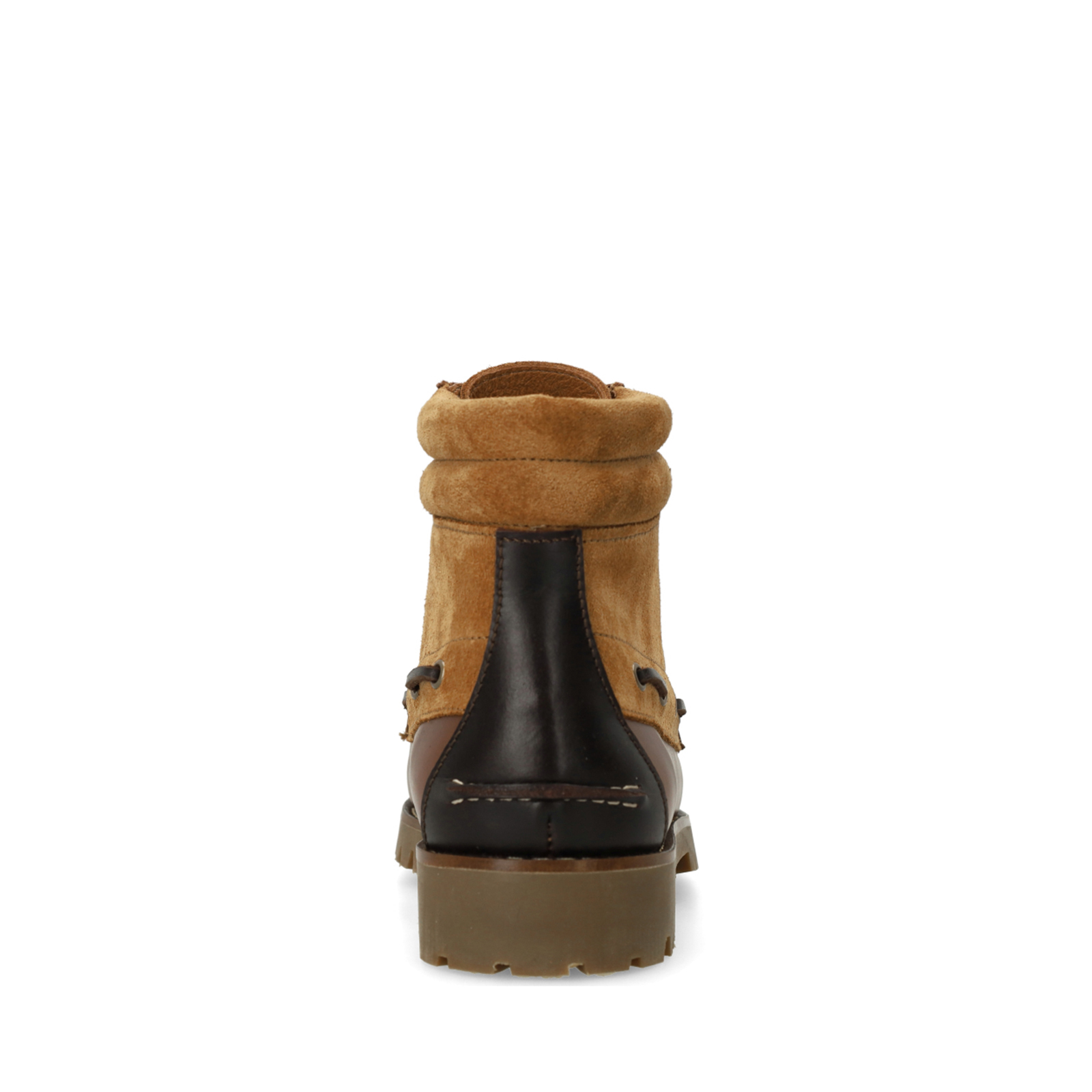 Cognac leren veterboots