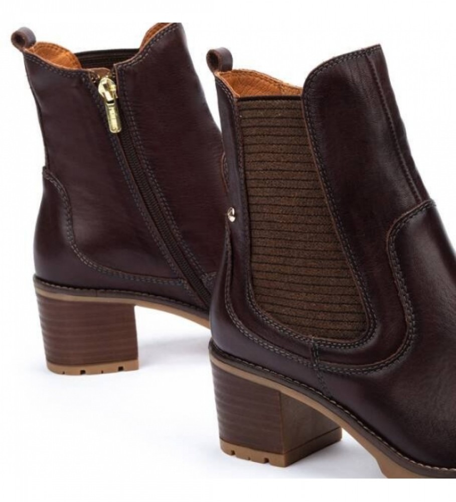 Botas de tornozelo Pikolinos Llanes em couro marrom