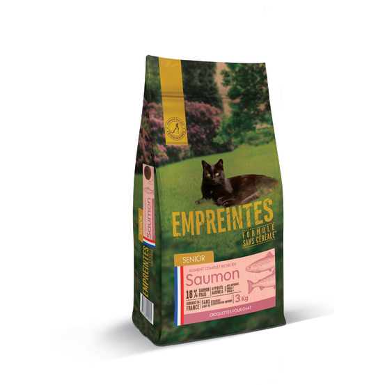 Croquettes pour Chat senior au saumon sans céréales 3kg