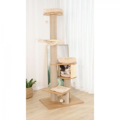Arranhador Cstore com nicho grande bege para gatos