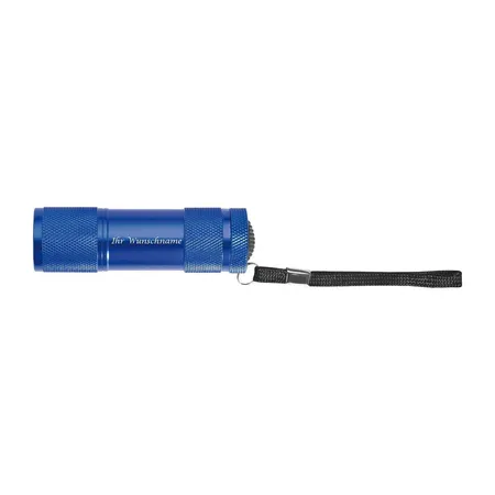 Macma LED Taschenlampe aus Aluminium mit 9 LED, blau