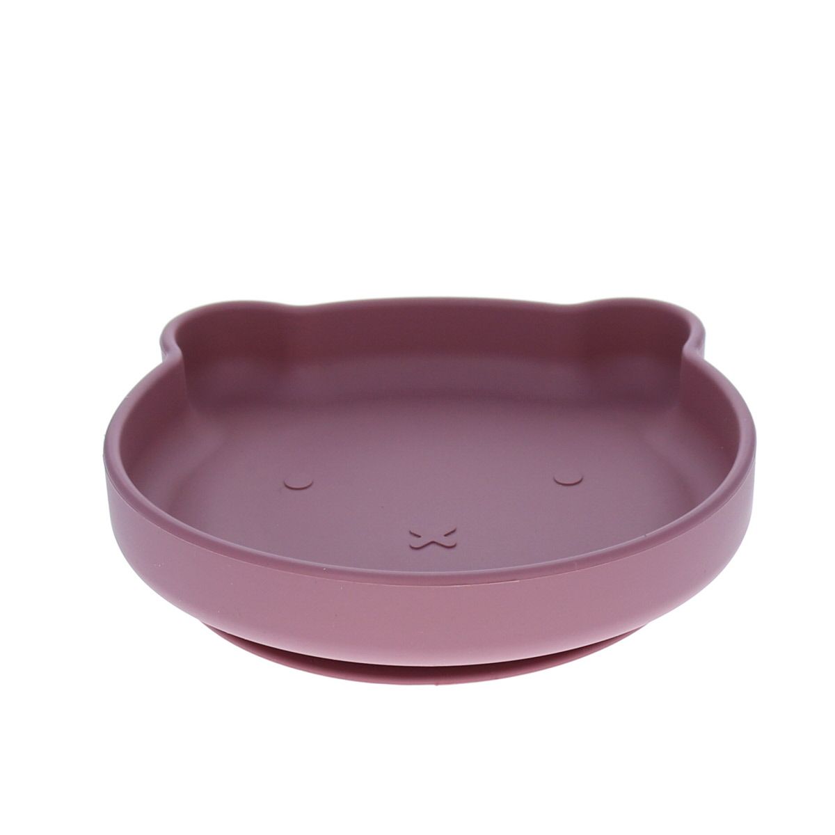 Assiette ours silicone rose Pause goûter