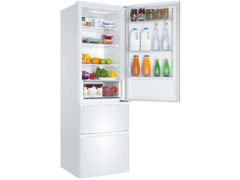 Haier Kühl-Gefrierkombination HTR3619ENPW Rechts, Wechselba Freistehender Kühlschrank kombiniert
