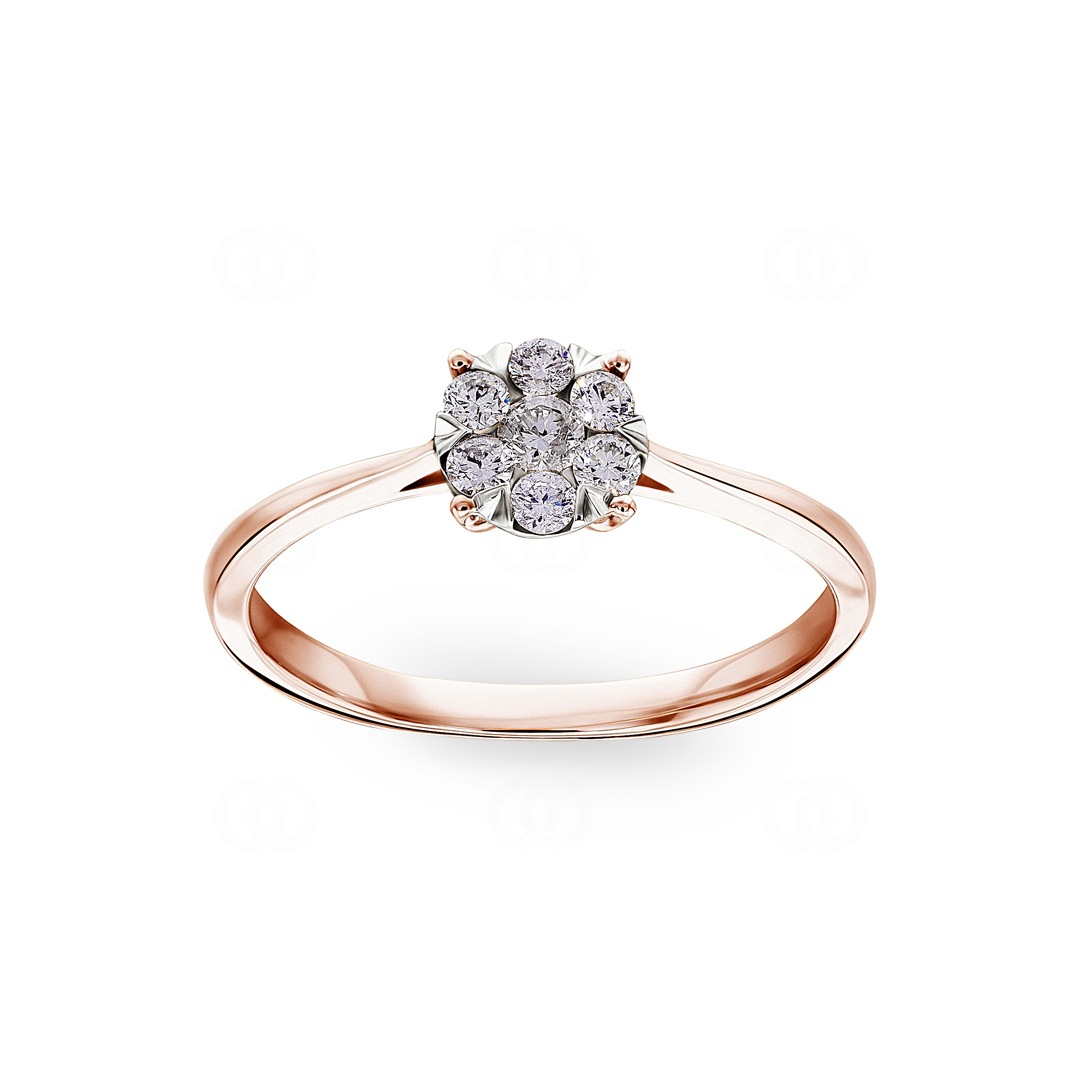 Verlobungsring 750/18 K Roségold mit Diamanten 0.25 ct H/si by CHRISTIAN