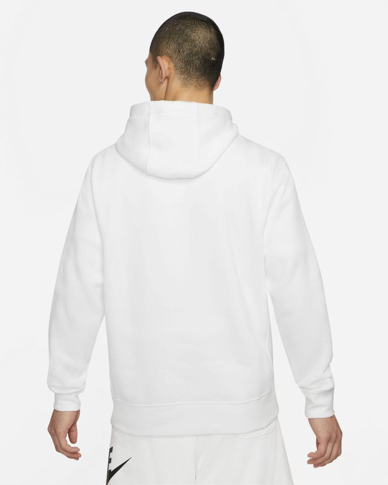 Sweat zippé à capuche Nike Sportswear Club Fleece Blanc pour homme
