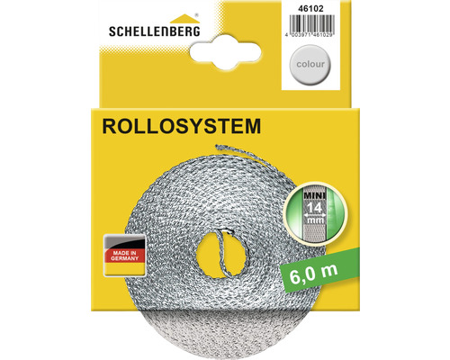 Rolluikband Mini Schellenberg 46102, 14mm/6m, grijs
