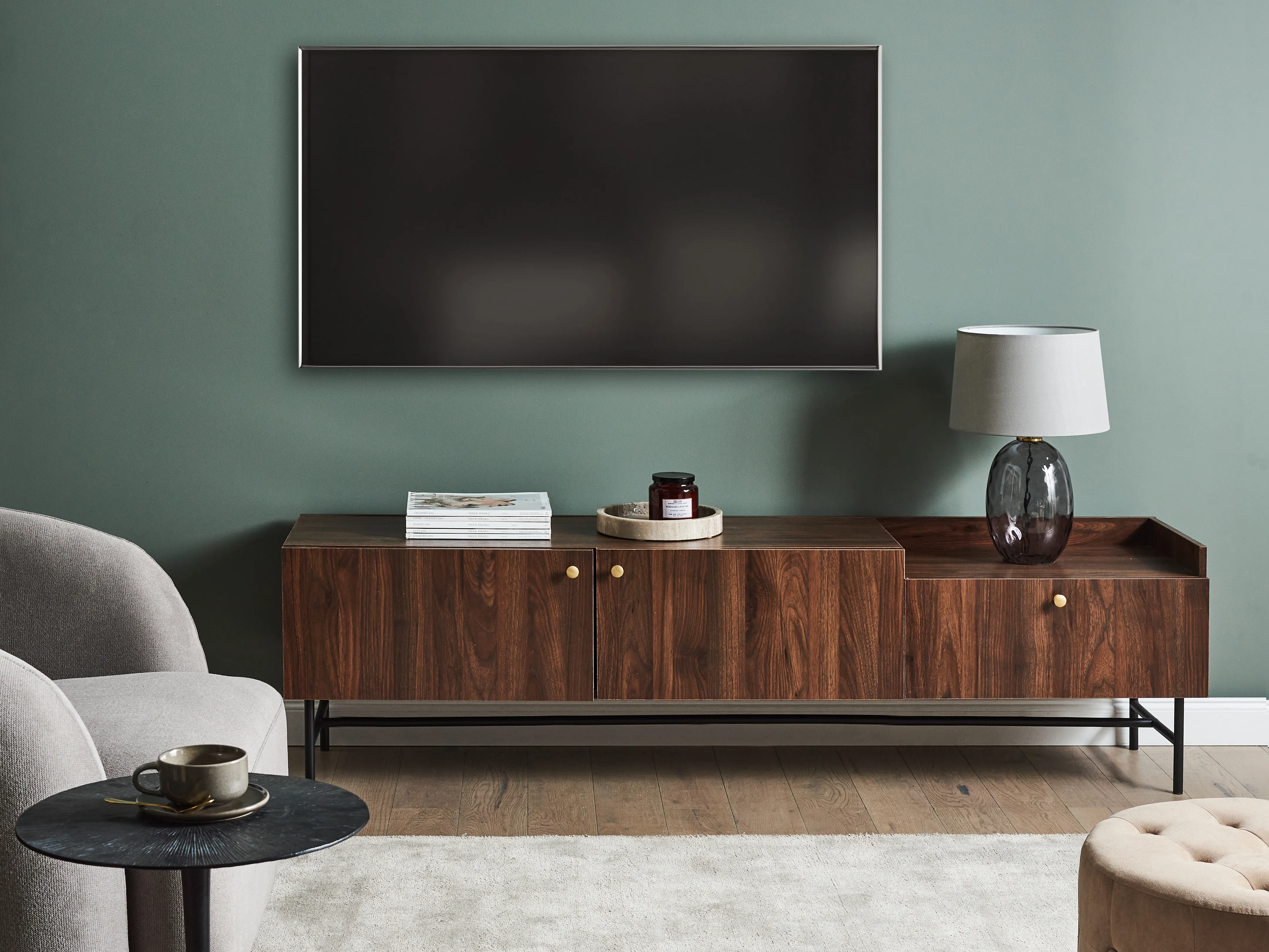 TV-meubel LISMORE Donkerbruin