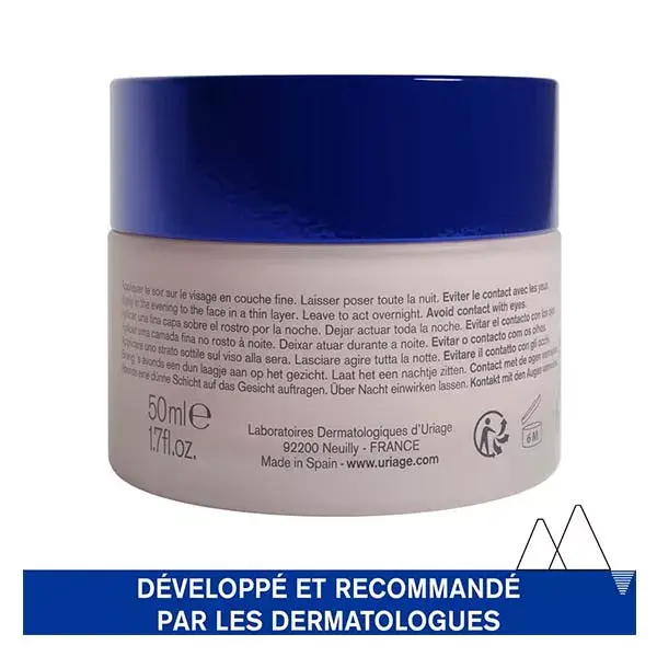 Máscara Noturna Nutritiva Redensificadora Antirrugas Uriage Age Absolu 50ml