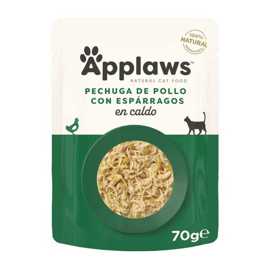 Sachê de 70g de Applaws Frango e Aspargos para gatos
