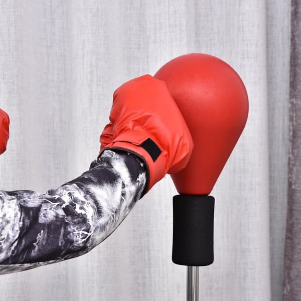 Bokseball med stativ, 136-154 cm høydejusterbar boksesekk, stående bokseball med boksehansker, for tenåringer og voksne, for utstyr, stressavlastning,