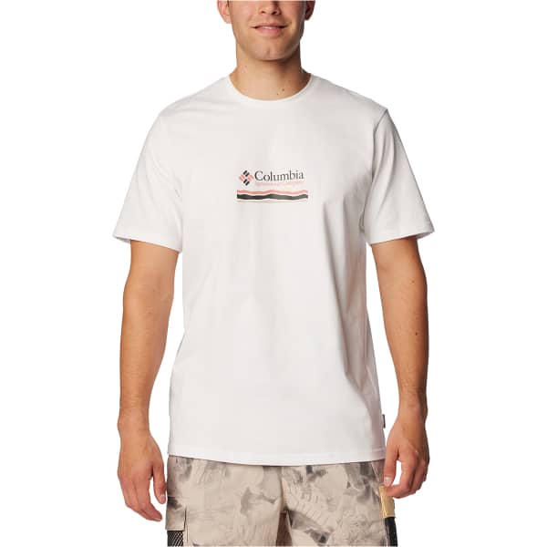T-shirt COLUMBIA EXPLORERS CANYON BACK SHORT SLEEVE TEE WHITE/HERITAGE