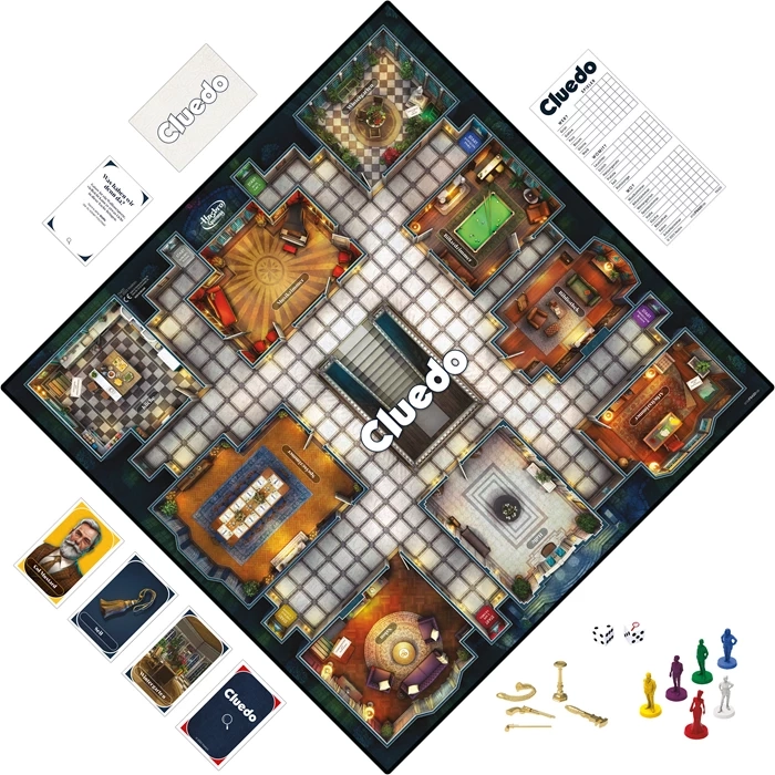 Cluedo Brettspiel Krimi Gesellschaftsspiel Detektiv Rätsel für Familien / Kinder (F6420101) - Französisch