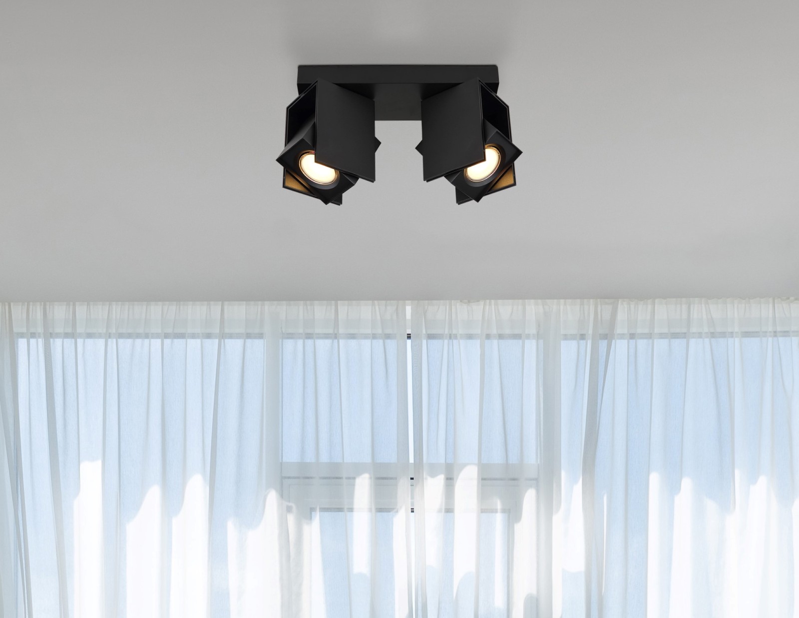 Wandstrahler - schwarz matt - Metall - schwenkbar