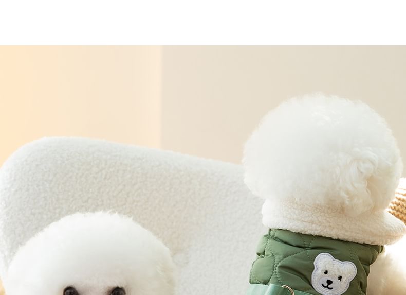 Cissilli - Fleece gevoerde top met beerapplicatie