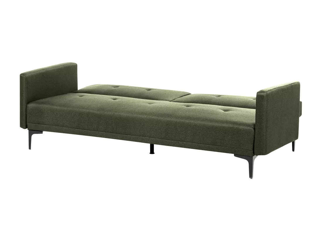 Canapé convertible 3 places en tissu vert foncé LUCAN