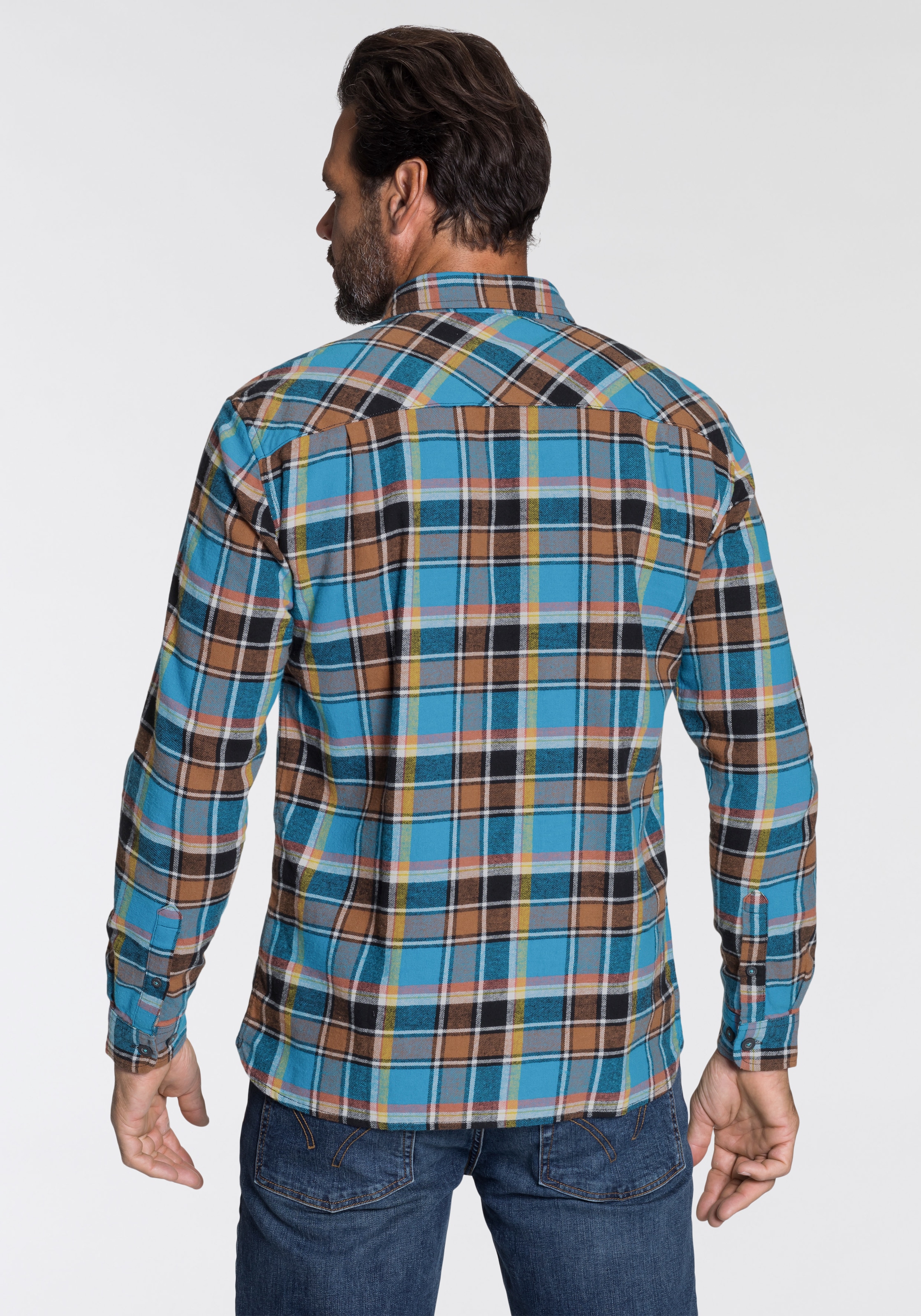 Man's World Flanellhemd , mit 2 Brusttaschen