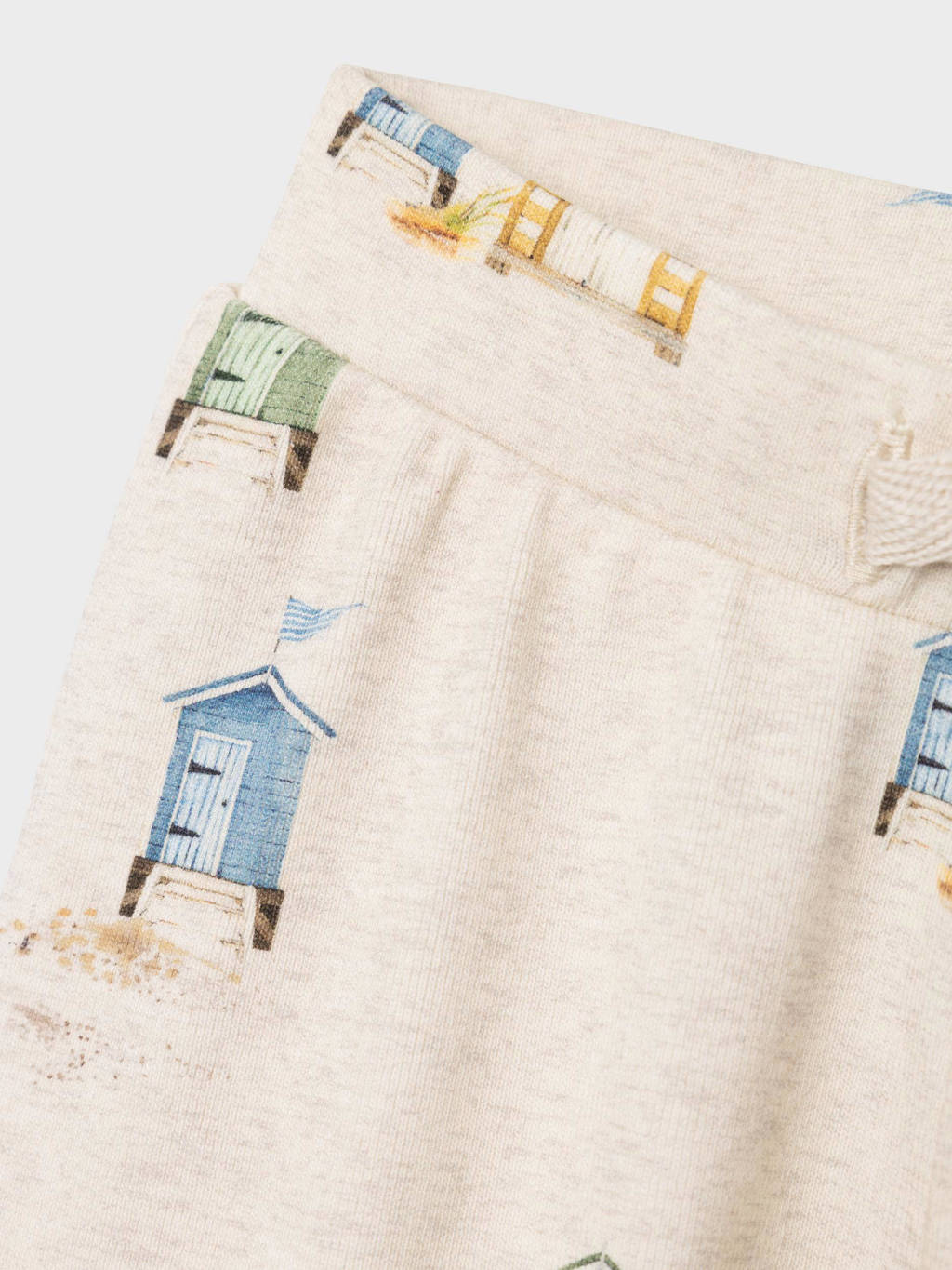NAME IT baby joggingbroek met all over print beige/multicolor