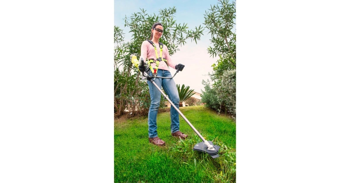 RyobiONE+ Bosmaaier met fietsstuur  (Groen/zwart, Accu meegeleverd)